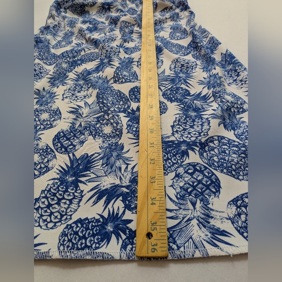 Alyx White Dress with Blue Pineapple Print. Size 6 - Picture 7 of 14